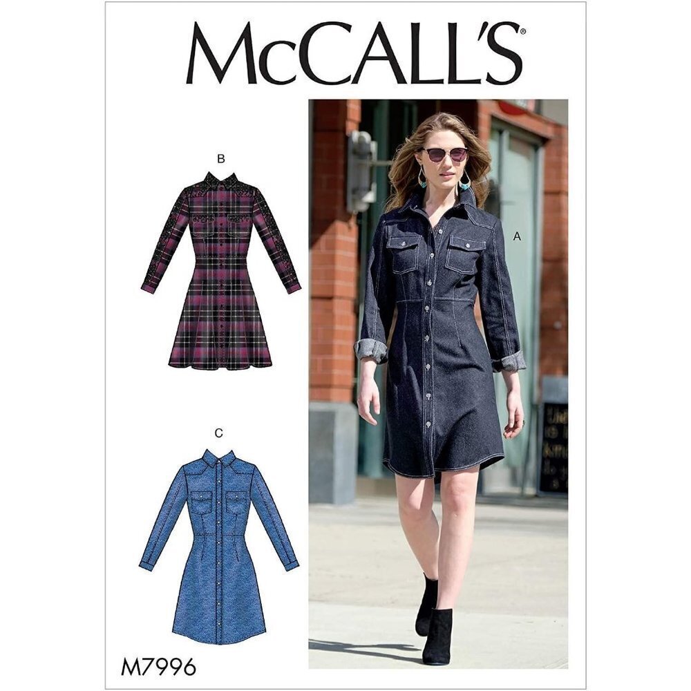 McCall's Sewing Pattern 10306 M7996 Misses Dress Size 14-22